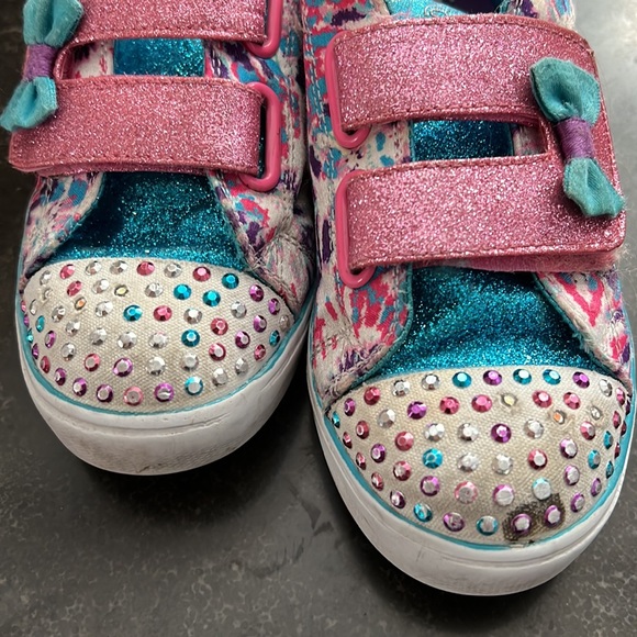 Sketchers - Twinkle Toes - Sz. 11 - Pink/Blue Glitter - Picture 4 of 12